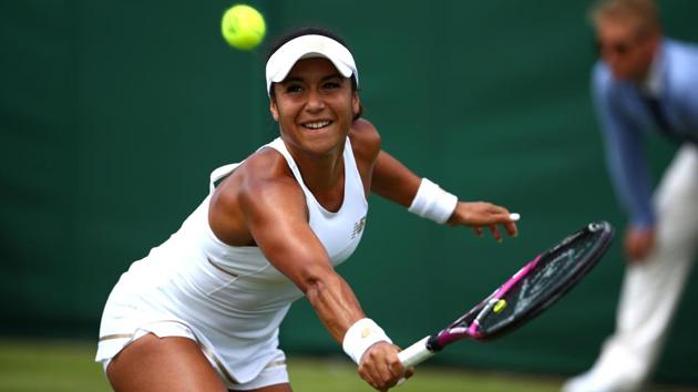 Britain’s Heather Watson in action during her first round match against Caty McNally of the US. New this year on the courts is the scrapping of prefixes such as ‘Miss’ and ‘Mrs’, for the most part, ending a long-held tradition and bringing parity with the men’s game. Heather Watson was among those to welcome the move, saying: “Equality is always good.” (Hannah McKay / REUTERS)