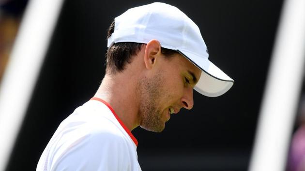 Austria's Dominic Thiem during his first round match against Sam Querrey.(REUTERS)