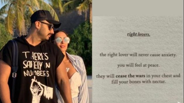 Malaika Arora shared a mushy new post for boyfriend Arjun Kapoor.