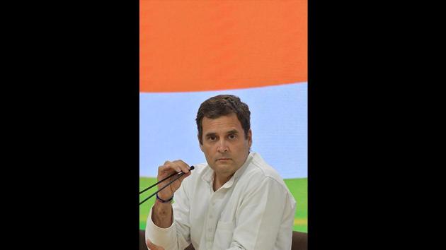 Congress president Rahul Gandhi, who has been approached by scores of party leaders to continue as the party boss, tweeted a four-page farewell note to his supporters to signal that his decision was final and nudge the party to quickly find his replacement. “It would be unjust to hold others accountable but ignore my own responsibility as President of the party,” Rahul Gandhi said in the signed note that he put out on Twitter. He also changed his Twitter bio that no longer described him as the Congress president. (Raj K Raj / HT Photo ) Congress president Rahul Gandhi, who has been approached by scores of party leaders to continue as the party boss, tweeted a four-page farewell note to his supporters to signal that his decision was final and nudge the party to quickly find his replacement. “It would be unjust to hold others accountable but ignore my own responsibility as President of the party,” Rahul Gandhi said in the signed note that he put out on Twitter. He also changed his Twitter bio that no longer described him as the Congress president. (Raj K Raj / HT Photo )