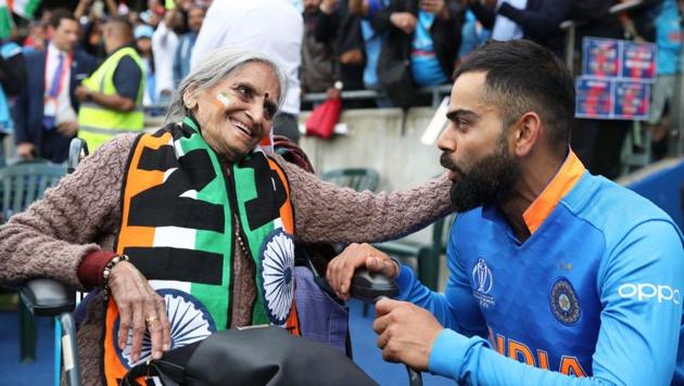 Behind the beard a cricket fan emerges