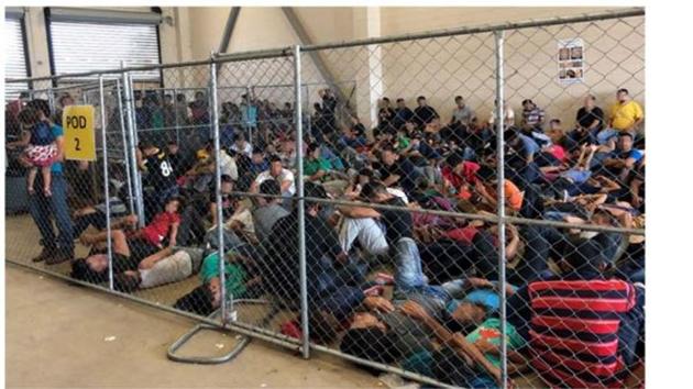 Conditions at the centers have been a flashpoint since May when the watchdog warned of similar conditions at facilities in the El Paso, Texas sector, west of the Rio Grande Valley, with migrants held for weeks instead of days, and adults kept in cells with standing room only.(AFP)