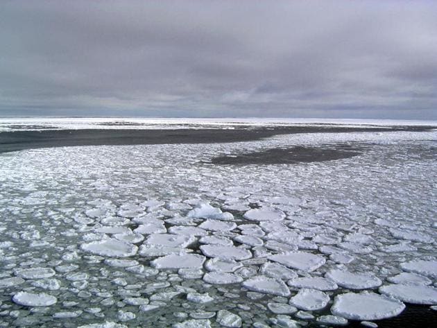 Annual average extent of Antarctic sea ice hit its lowest mark, wiping out three-and-a-half decades of gains, and then some, according to a study in the Proceedings of the National Academy of Sciences on Monday.(Ted Scambos/National Snow and Ice Data Center via AP)
