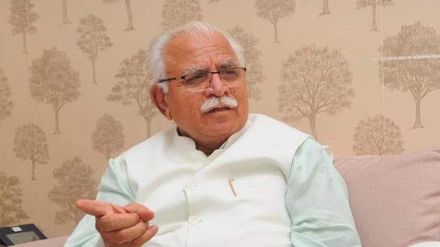 Haryana chief minister Manohar Lal Khattar has said that there will be no chaos in Gurugram during the upcoming rainy season(HT Photo)