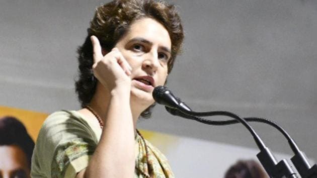 Congress general secretary Priyanka Gandhi Vadra has been targeting the Yogi Adityanath government on the law and order situation in the state.(ANI Photo)
