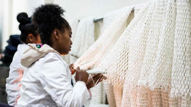 Workers prepare the nets. The island off the coast of Mozambique is still only a minor player. Last year Mozambique produced a tonne of caviar in a world market of about 340 tonnes a year. But ambitious promoters hope to increase production to five tonnes. The plan is the brainchild of Dabezies, her husband Christophe and their partner Alexandre Guerrier -- all French entrepreneurs based in Madagascar. (Mamyrael / AFP)
