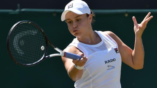 Australia's Ashleigh Barty returns against Belgium's Alison van Uytvanck.(AFP) Australia's Ashleigh Barty returns against Belgium's Alison van Uytvanck.(AFP)