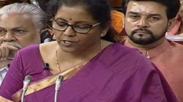 Nirmala Sitharaman presents Union Budget 2019 in Parliament(ANI)