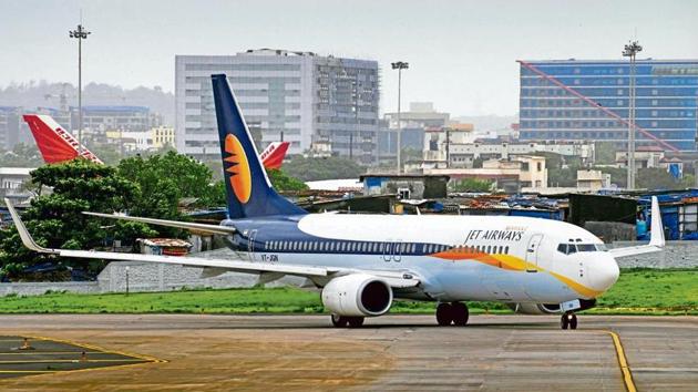 Jet airways Aircraft taxis for take off at Mumbai International Airport in Mumbai, on July 24, 2009.(Photograph: ABHIJIT BHATLEKAR/MINT) Jet airways Aircraft taxis for take off at Mumbai International Airport in Mumbai, on July 24, 2009.(Photograph: ABHIJIT BHATLEKAR/MINT)