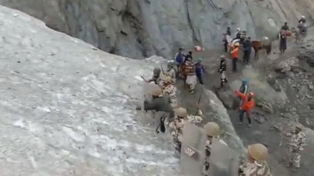 Shared on July 4, the video has gathered more than 13,000 views.(Twitter/@ITBP_official)