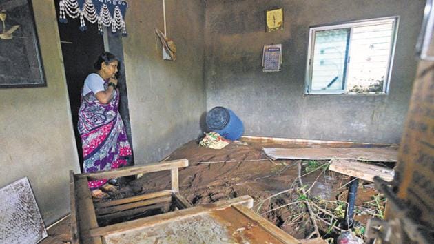 Four villagers are still missing after the dam, with a storage capacity of 20 lakh cubic metres, breached on Tuesday.(Pratham Gokhale/HT Photo)