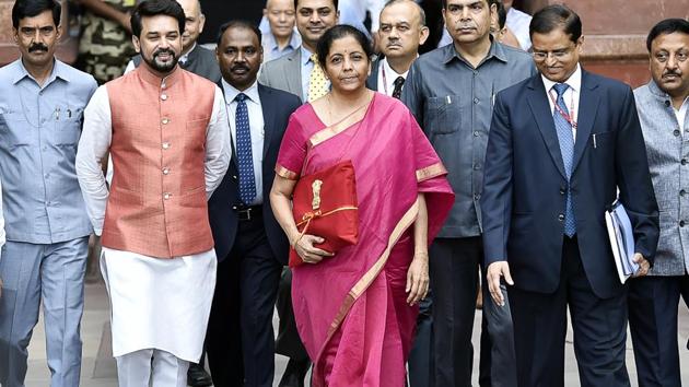 Minister of Finance Nirmala Sitharaman(Ajay Aggarwal/HT PHOTO)