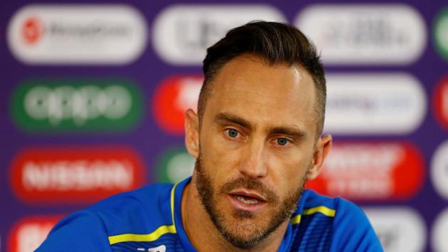 South Africa's Faf du Plessis during the press conference.(Action Images via Reuters)