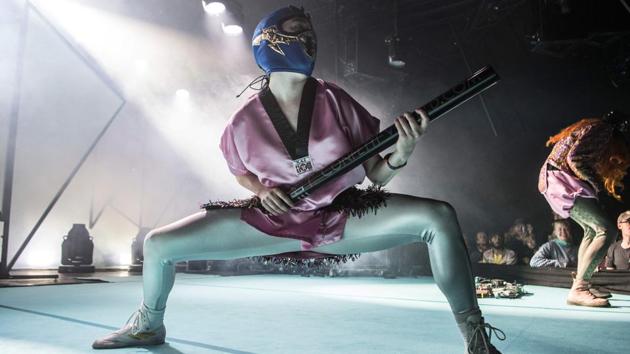 The band Baby In Vain and the dancegroup Corpus perform at the Gloria Stage at Roskilde Festival in Denmark. (Helle Arensbak / Ritzau Scanpix / AFP) The band Baby In Vain and the dancegroup Corpus perform at the Gloria Stage at Roskilde Festival in Denmark. (Helle Arensbak / Ritzau Scanpix / AFP)