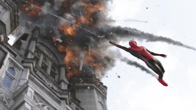 Tom Holland in a scene from Spider-Man: Far From Home.(AP)