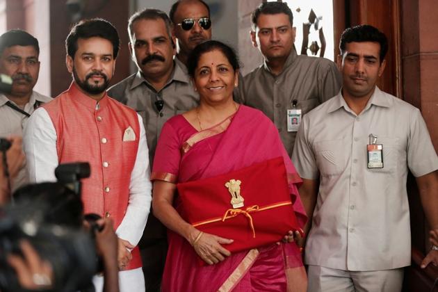 Budget 2019: Nirmala Sitharaman did not announce any changes to the income tax slabs for the middle class, recalling that tweaks made during the interim budget and earlier had alleviated the tax burden on small and medium income-earners.(REUTERS)