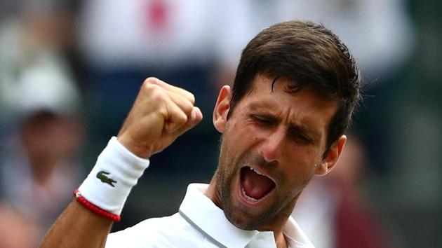 Serbia's Novak Djokovic celebrates winning his third round match.(REUTERS) Serbia's Novak Djokovic celebrates winning his third round match.(REUTERS)