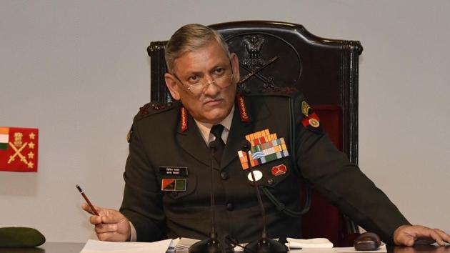 Army chief General Bipin Rawat(Vipin KUmar/HT PHOTO) Army chief General Bipin Rawat(Vipin KUmar/HT PHOTO)