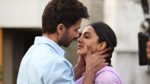 Shahid Kapoor and Kiara Advani in a handout still from Kabir Singh.