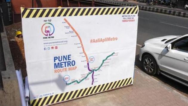 The metro corridor from Hinjewadi to Shivajinagar was the first metro project in the country to be initiated under the PPP model by Tata Realty Infra and Siemens. The plan is executed by the PMRDA(Sanket Wankhade/HT PHOTO)