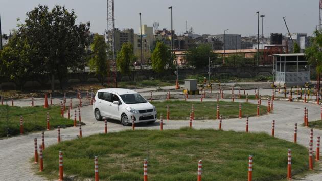 Automated driving test centre opened to public at Institute Of Driving & Traffic Research, near Sari Kale Khan, in New Delhi, on Saturday, March 31, 2018. (Mohd Zakir/HT PHOTO)