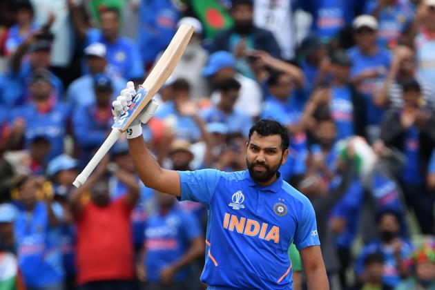 Rohit Sharma in action during the ICC World Cup 2019 encounter between India and Sri Lanka.(AFP) Rohit Sharma in action during the ICC World Cup 2019 encounter between India and Sri Lanka.(AFP)