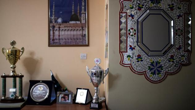 Trophies and awards of Pakistani former Greece national cricket team player Mehdi Khan Choudhry, are displayed in his apartment in Athens. In Greece, the sole cricket ground is on Corfu, dating from the days when the Ionian islands were under British rule in the 19th century. (Alkis Konstantinidis / REUTERS) Trophies and awards of Pakistani former Greece national cricket team player Mehdi Khan Choudhry, are displayed in his apartment in Athens. In Greece, the sole cricket ground is on Corfu, dating from the days when the Ionian islands were under British rule in the 19th century. (Alkis Konstantinidis / REUTERS)