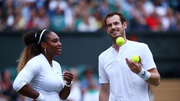Tennis - Wimbledon - All England Lawn Tennis and Croquet Club, London, Britain - July 6, 2019 Britain's Andy Murray during his first round mixed doubles match with Serena Williams of the U.S. against Chile's Alexa Guarachi and Germany's Andreas Mies(REUTERS) Tennis - Wimbledon - All England Lawn Tennis and Croquet Club, London, Britain - July 6, 2019 Britain's Andy Murray during his first round mixed doubles match with Serena Williams of the U.S. against Chile's Alexa Guarachi and Germany's Andreas Mies(REUTERS)