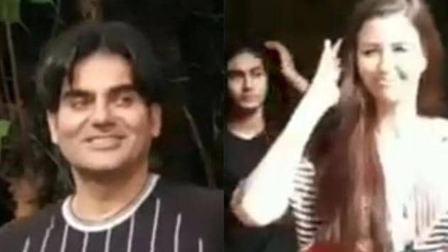 Arbaaz Khan, son Arhaan and girlfriend Giorgia Andriani spotted in Mumbai.