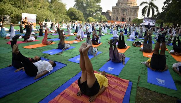 One of the biggest contributions of India to the world is the knowledge of Yoga, now accepted internationally by the United Nations (UN) and the world. International Yoga Day is celebrated every year on the day of Summer Solstice (June 21) since 2014.(Biplov Bhuyan/HT PHOTO)