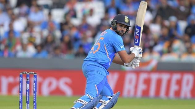 India's Rohit Sharma plays a shot during the 2019 Cricket World Cup group.(AFP)