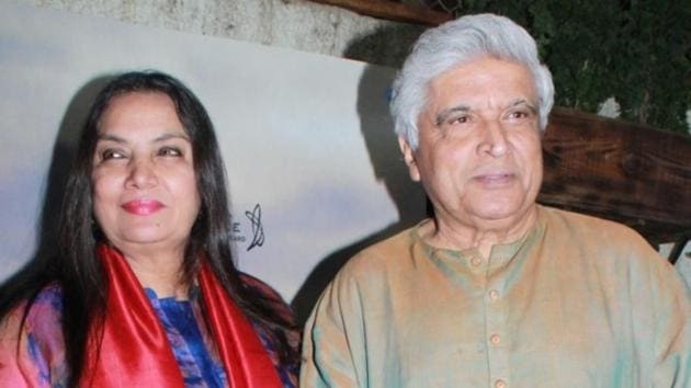 Shabana Azmi and lyricist and scriptwriter Javed Akhtar at the screening of web series Music Teacher.(IANS)