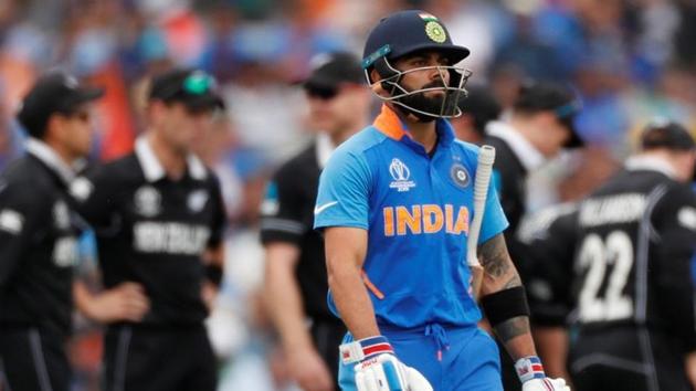 India's Virat Kohli reacts after losing his wicket. (Action Images via Reuters)