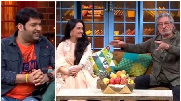 Padmini Kolhapore and Kapil Sharma recorded for an episode of The Kapil Sharma Show.(Twitter)