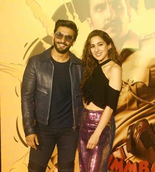 Ranveer Singh and Sara Ali Khan, amid numerous other stars, are playing games like What If and Never Have I Ever, during film promotion interviews.(HT File Photo)