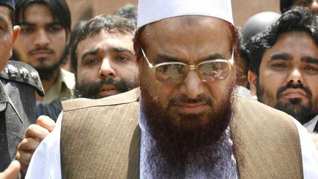 Earlier this month, Punjab’s CTD, in a major crackdown against terror financing, registered 23 cases against the JuD chief and 12 aides for using five trusts to “funnel funds to terror suspects”(Reuters file photo)