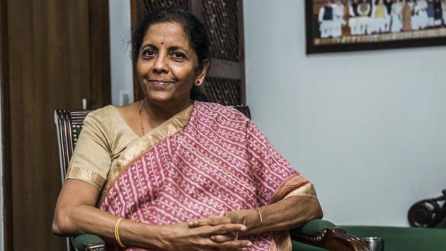 Finance minister Nirmala Sitharaman sat down with Hindustan Times to discuss the budget’s vision for growth , photo:pradeep gaur/mint