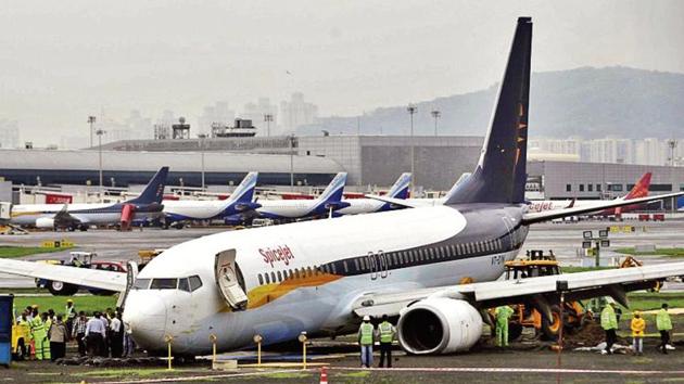 A SpiceJet aircraft affected air traffic for four days after it overshot the runway while landing in Mumbai. (Reuters file) A SpiceJet aircraft affected air traffic for four days after it overshot the runway while landing in Mumbai. (Reuters file)