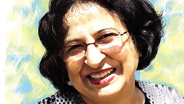 Mohini Khot,retired professor of English and managing committee member, Gyaan Adab.(Illustration by Shririshna Patkar)