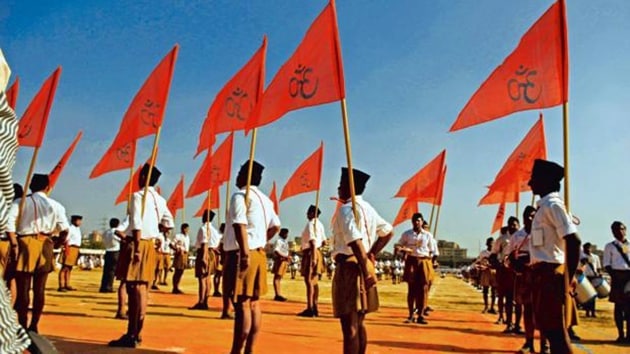 The RSS has set itself a goal of expanding its reach to all mandals [a cluster of two-three panchayats] in the country by 2024, according to the functionaries(PTI File Photo)