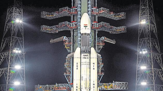 Chandrayaan 2 is a <span class='webrupee'>?</span>978-crore mission, which comprises an orbiter and a lander with a rover that is designed to soft-land between two lunar craters in the south pole of the moon to study the topography, seismography and chemical and mineral composition of lunar rocks(PTI)
