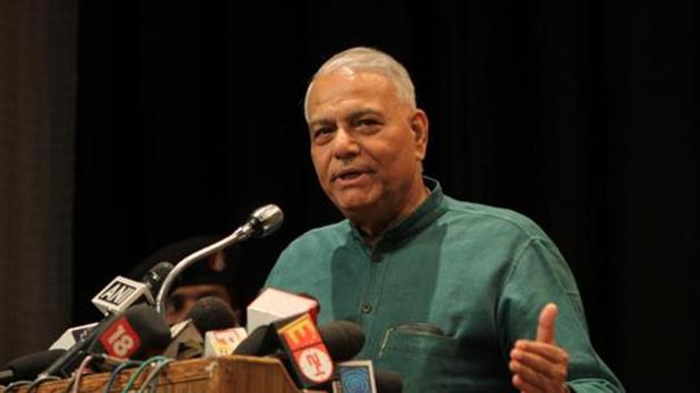 The NDA government’s flagship projects -- National Highway Development Project (NHDP) and Pradhan Mantri Gram Sadak Yojna (PMGSY) -- were my ideas, claims former Union minister Yashwant Sinha HT Photo By Sonu Mehta