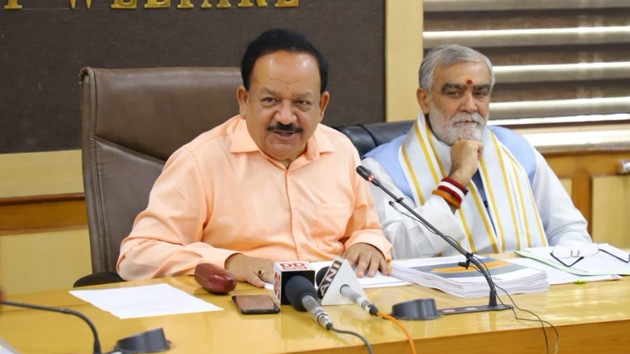 Dr Vardhan, who faced a doctors’ strike within days of taking charge, said doctors work under stressful conditions. (Photo @drharshvardhan) Dr Vardhan, who faced a doctors’ strike within days of taking charge, said doctors work under stressful conditions. (Photo @drharshvardhan)