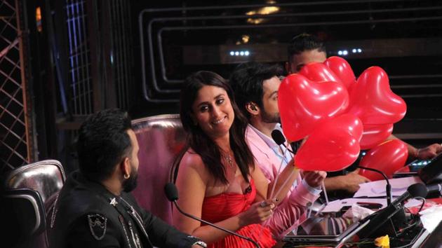 Kareena Kapoor on the sets of Dance India Dance.