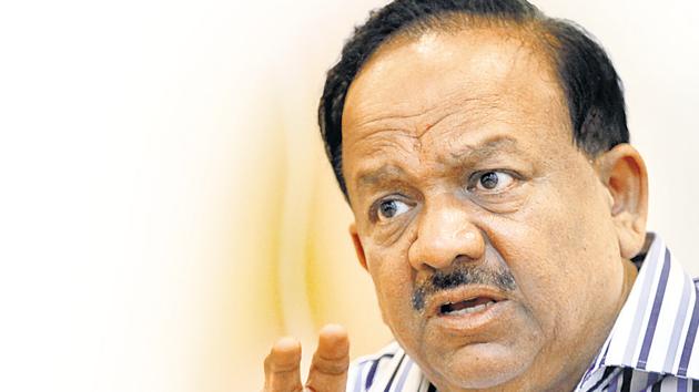 Union Minister Dr Harsh Vardhan had to tackle Nipah cases being confirmed in Kerala.(Raj K Raj/ Hindustan Times) Union Minister Dr Harsh Vardhan had to tackle Nipah cases being confirmed in Kerala.(Raj K Raj/ Hindustan Times)