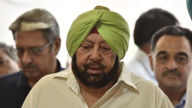 Punjab chief minister Amarinder Singh Tuesday said he will decide on Navjot Singh Sidhu’s resignation Wednesday.(Sonu Mehta/HT PHOTO)