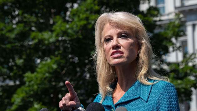 White House adviser Kellyanne Conway speaks to the press at the White House in Washington, DC, on July 16, 2019.(AFP)