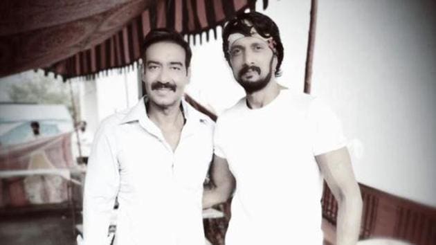 Kichcha Sudeep met Ajay Devgn recently and shared pictures online.(Instagram)