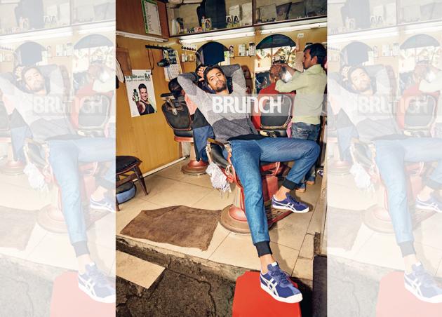 Vicky Kaushal has grown up in the suburb of Lokhandwala in Mumbai (Styling: Amandeep Kaur; styling assistants: Ria Rawlani & Mahek Sanghvi; make-up: Anil Ashok Sable; hair: Suaib (Hakim’s Aalim); joggers, Bodice by Ruchika Sachdeva; striped knit, Selected; sneakers, Onitsuka Tiger)(Photos shot exclusively for HT Brunch by Prabhat Shetty)