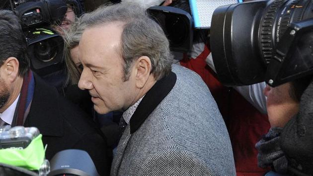 Kevin Spacey exits the courthouse after prosecutors dropped the sexual assault case against him.(AFP) Kevin Spacey exits the courthouse after prosecutors dropped the sexual assault case against him.(AFP)